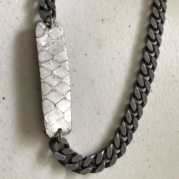 Reversible Gunmetal Chain Necklace - Picture 1 of 4